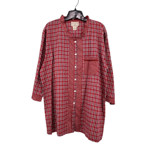 April Cornell Women's Vintage 100% Cotton Mixed Print Button Down Shirt - L - Picture 1 of 8